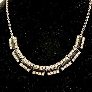 J.CREW BLACK and GOLD STATEMENT NECKLACE